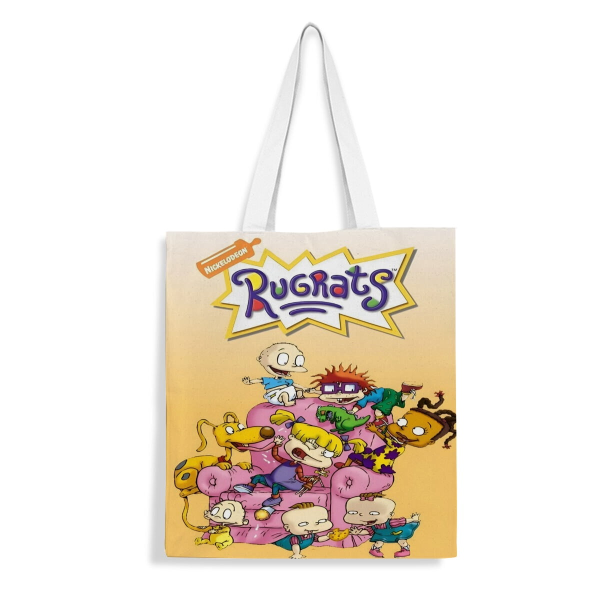Rugrats canvas Tote Bag for Women Aesthetic Cute Cat Shopping Grocery ...