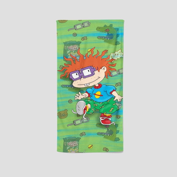 Rugrats's unique single-sided towel is a personalized gift for fans, perfect for fitness, yoga, boxing, and sunbathing. It measures 13.8"x28.7"35cm75cm.