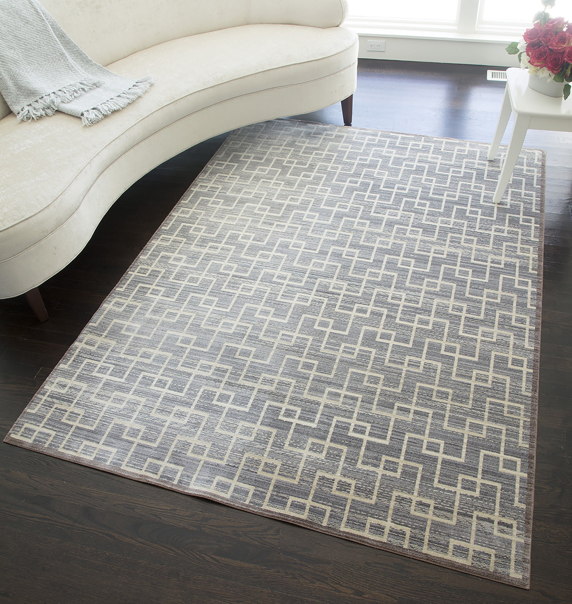 Rugs America Asteria Rectangular Geometric & Abstract Modern Area Rug, Gray