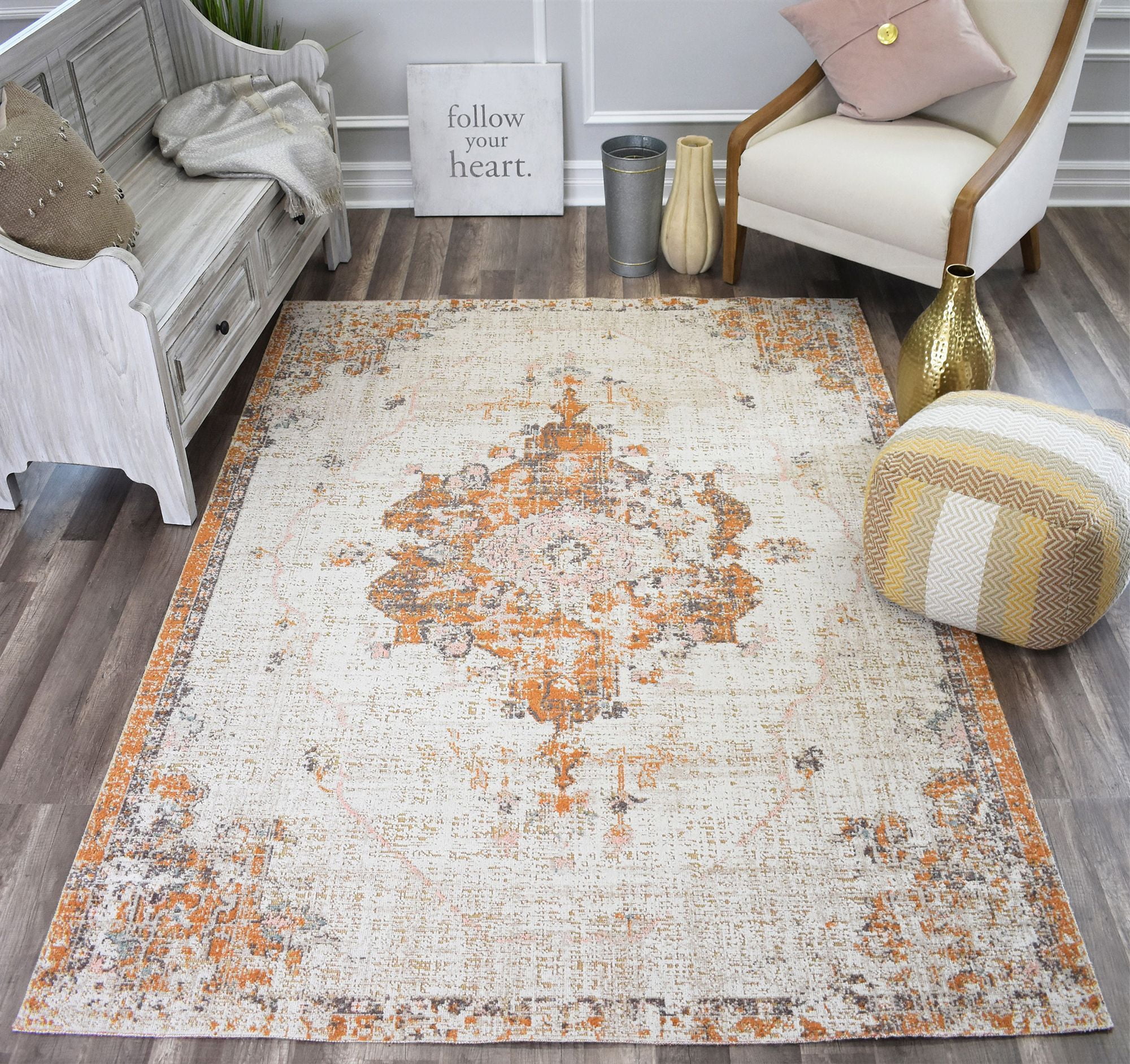 Rugs America Austin Collection Patina AN20A Vintage Transitional Area ...