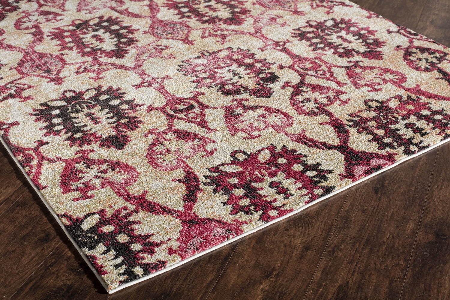 Rugs America Beverly 7'10" x 9'10" Rug in Ivory Fuchsia