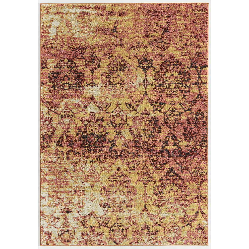 Rugs America Beverly Collection Rust Red BV400A Transitional Abstract Area Rug 2' x 3'