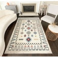 thumbnail image 1 of Rugs America Bradford KH60A Gabbeh Cream Tribal Moroccan cream Area Rug, 5'x7', 1 of 3