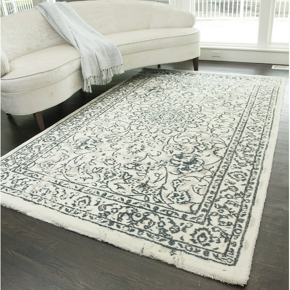 Rugs America Brighton Collection Blue Hints BH150A Transitional Oriental Area Rug 5' x 8'