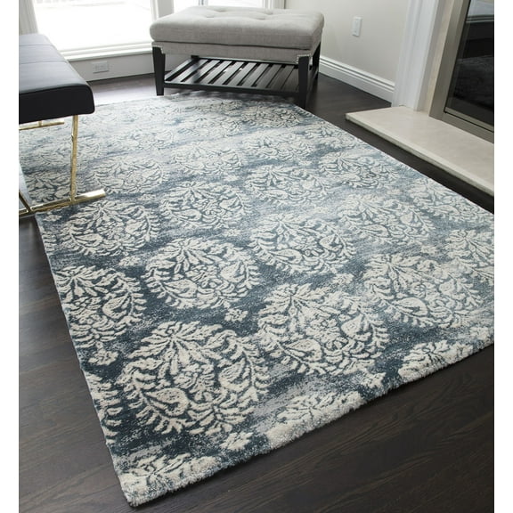 Rugs America Brighton Collection Crystal Blue BH500A Transitional Oriental Area Rug 2'3" x 8'