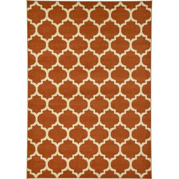 Rugs America Brooklyn Terra Cotta/Ivory Area Rug
