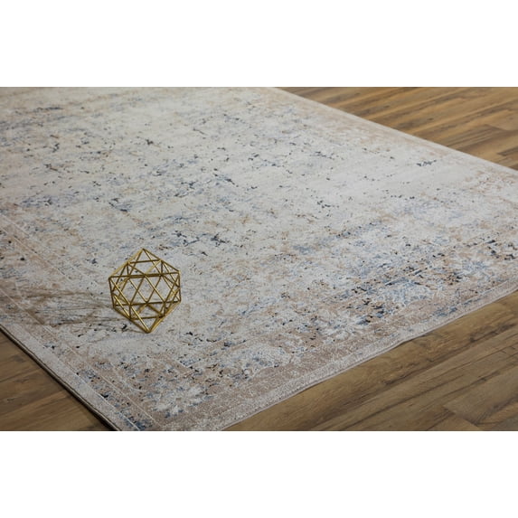 Rugs America Cambridge Collection Tan Taupe CB600A Transitional Abstract Area Rug 2'3" x 8'