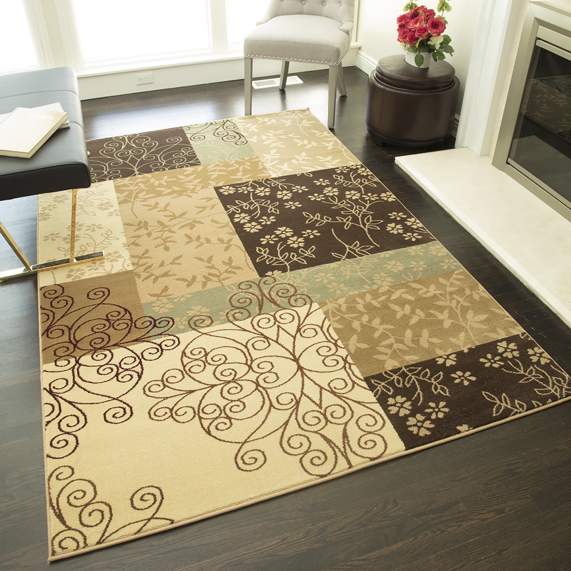 Rugs America Capri Collection Spencer 4270 Contemporary Geometric Area Rug 3'11" x 5'3