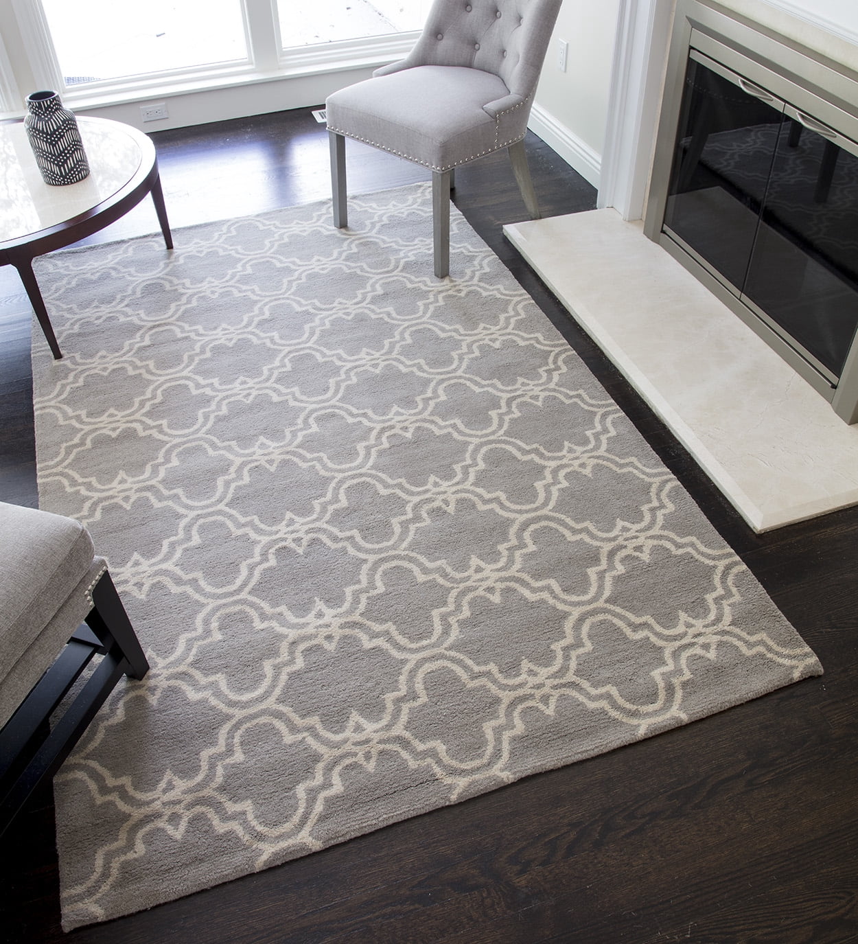Rugs America Delano Collection Clover Platinum DL250 Contemporary ...