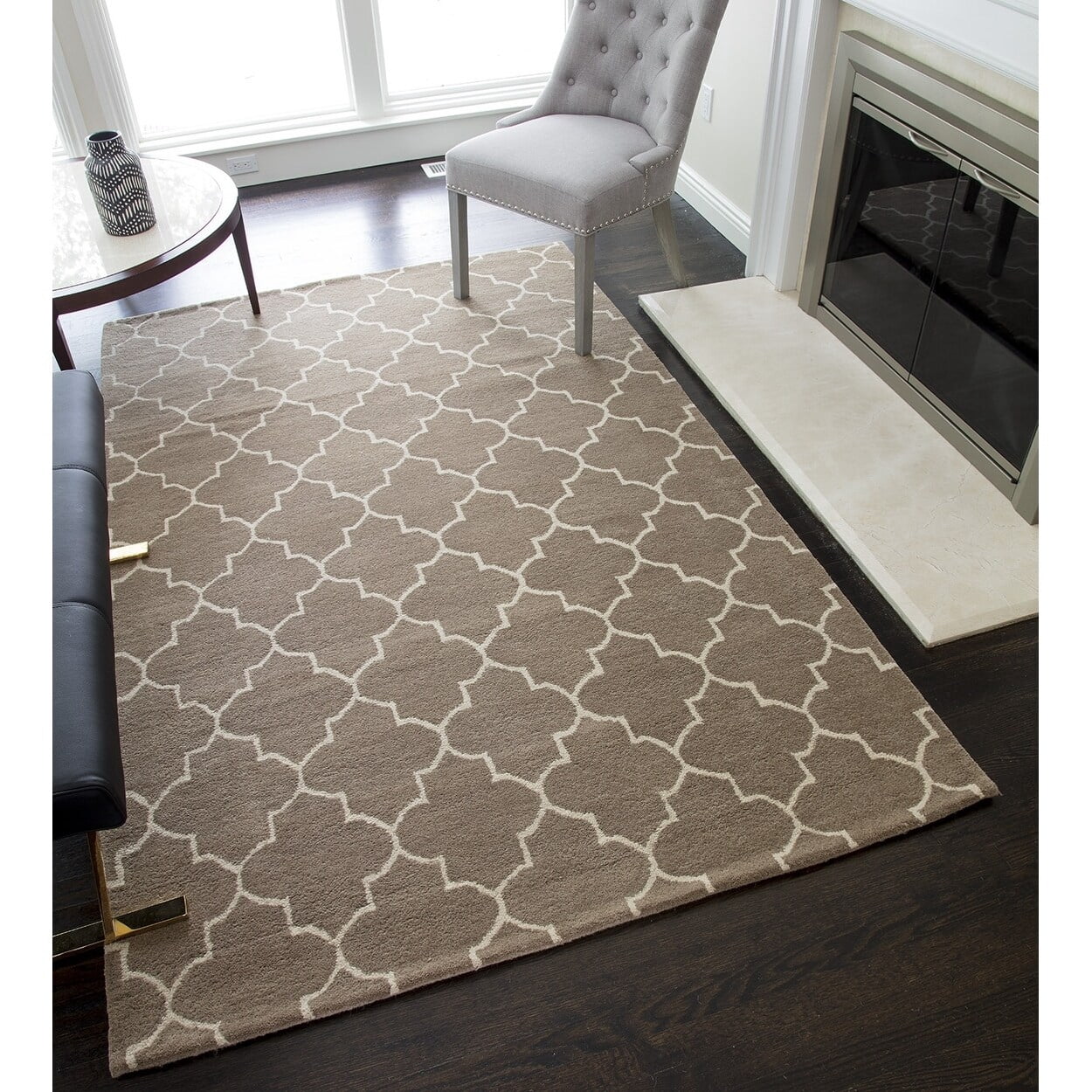 Rugs America Delano Collection Lattice Tan DL300 Contemporary Geometric ...
