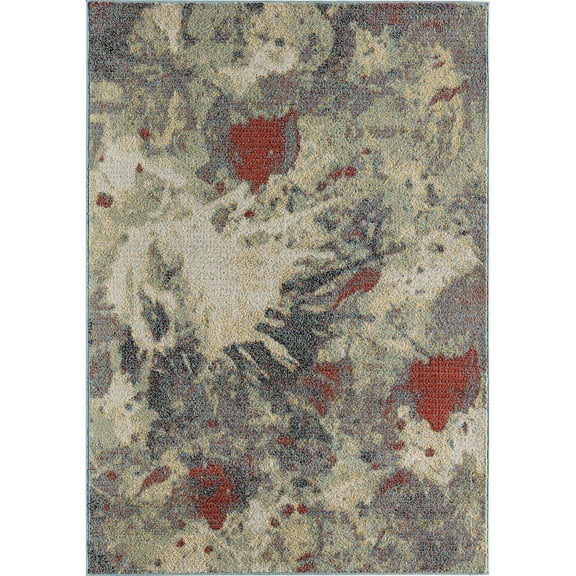 Rugs America Devon Collection Splatterpaint DV50A Moroccan Geometric Area Rug 9' x 12'