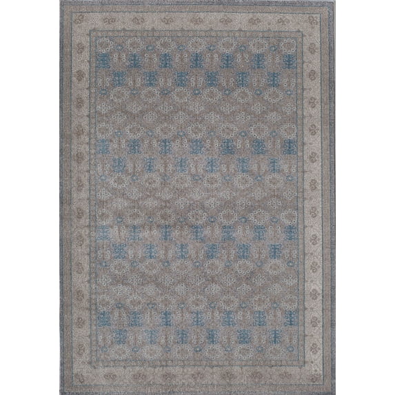 Rugs America Estelle Collection grey Ivory ET200A Transitional Abstract Area Rug 4' x 5'7"