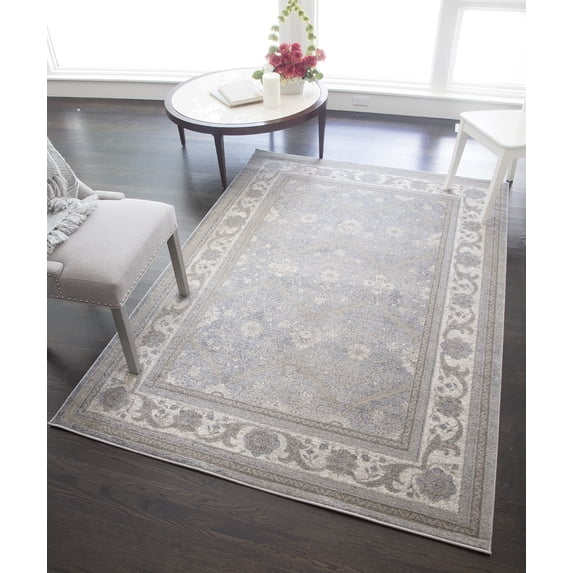 rugs america estelle framed floral i rug