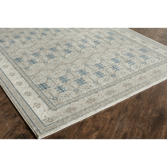 Rugs America Estelle Ivory/Gray Area Rug