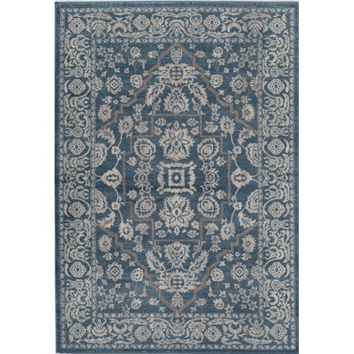 Rugs America Estelle Oriental Transitional Area Rug, Blue