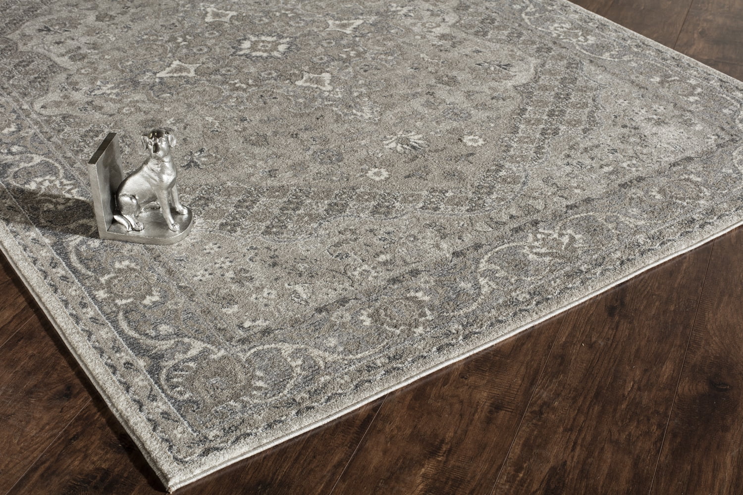 Rugs America Estelle Rectangular Oriental Transitional Area Rug, Gray