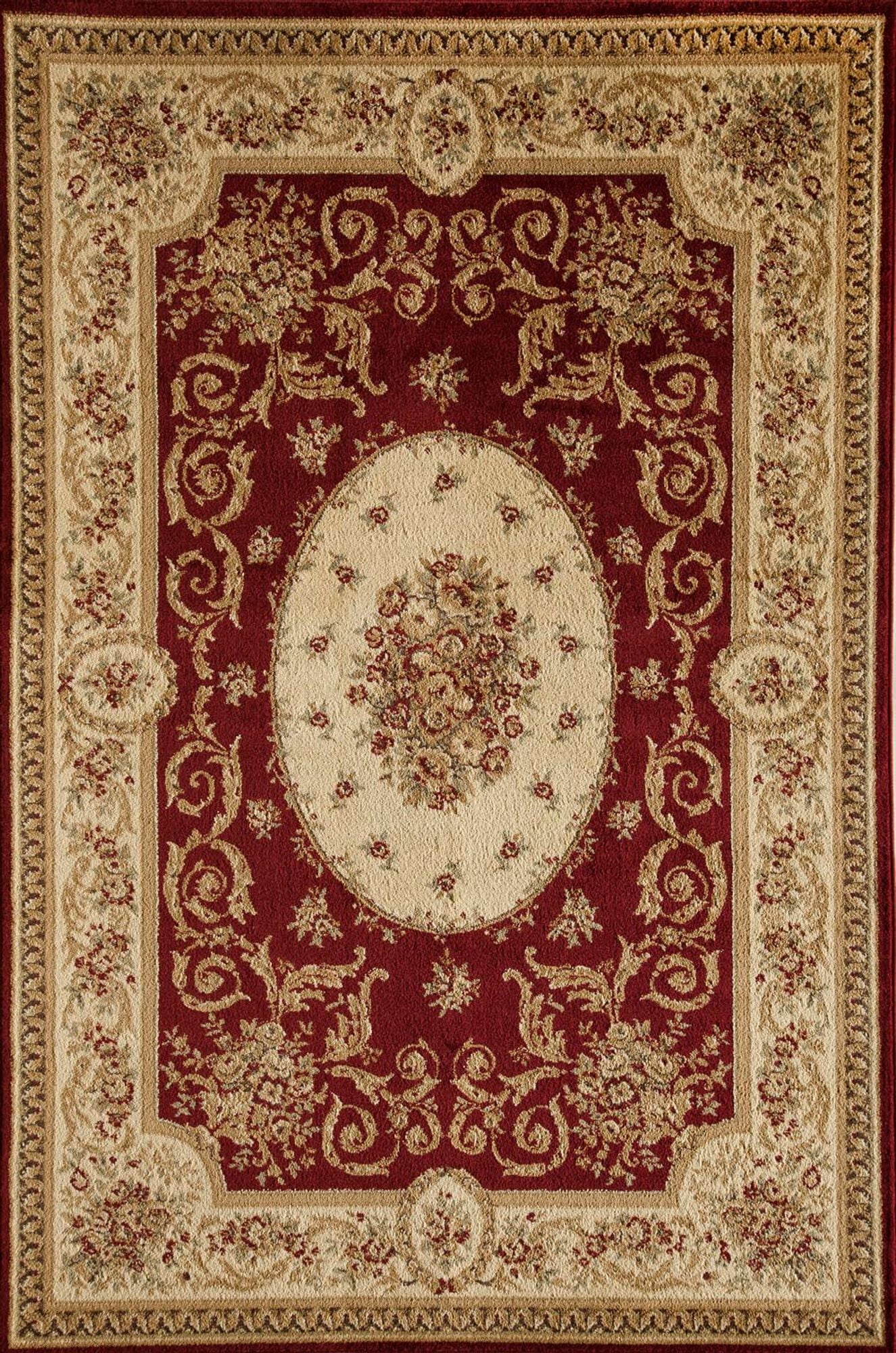 Rugs America Faith 4277-RED Medallion Red European Traditional Red Area ...