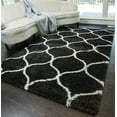 thumbnail image 1 of Rugs America Feather Shag Collection Charcoal Ivory Links FH200A Contemporary Geometric Area Rug 2' x 4', 1 of 8