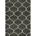 thumbnail image 1 of Rugs America Feather Shag Collection Charcoal Ivory Links FH200A Contemporary Geometric Area Rug 8' x 10', 1 of 7