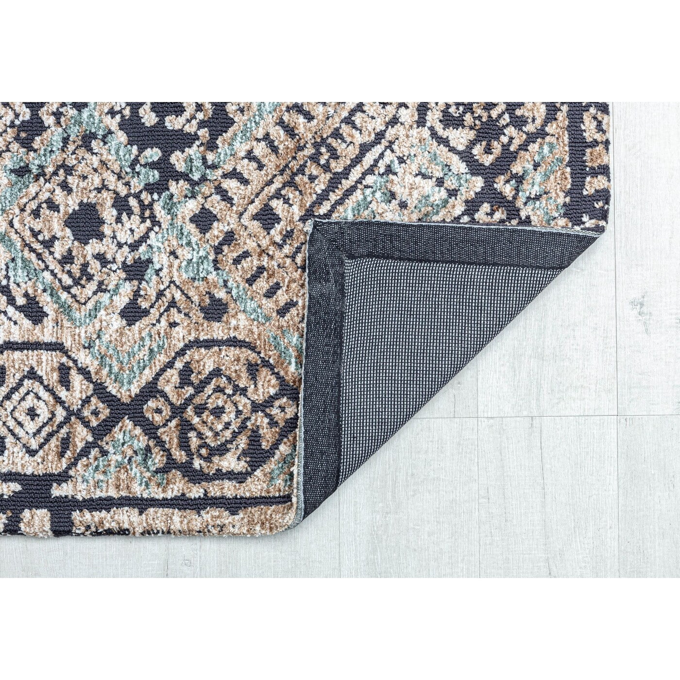 Rugs America GA15A Smoky Nights Abstract Vintage Navy Area Rug, 2'0"x3'0" Ideal for Living Room, Bedroom, Dining Room and More