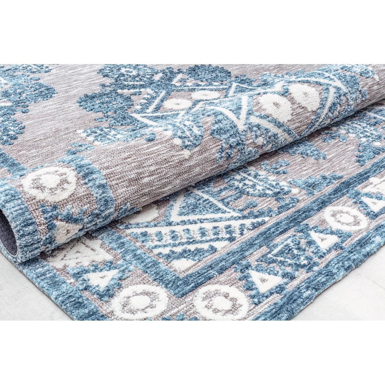 Rugs America GA30A Blue Wonder Tribal Bohemian Blue Area Rug, 2'0"x3'0" Ideal for Living Room, Bedroom, Dining Room and More