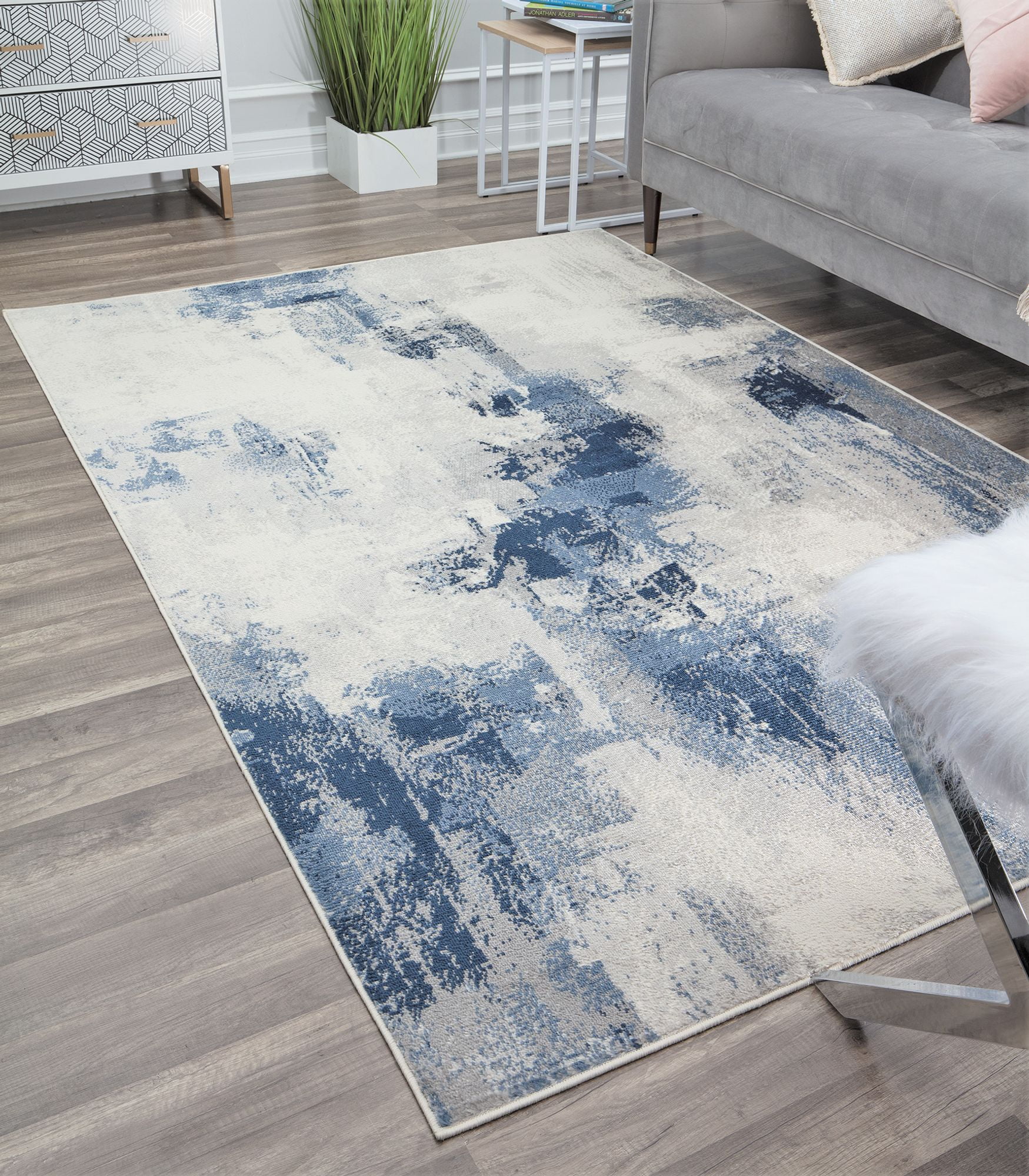 Rugs America Gallagher GL45A Tonal Blue Vintage Transitional Area Rug ...