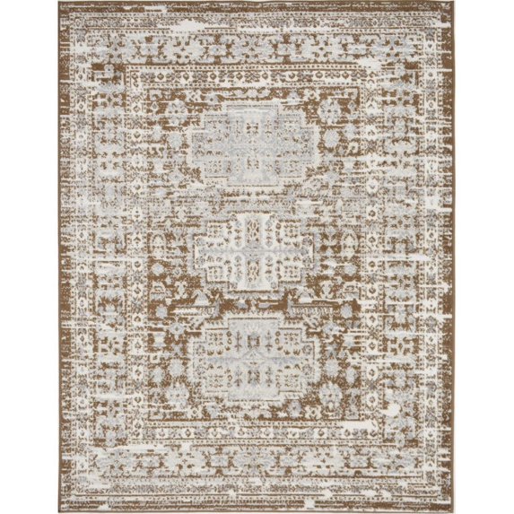 Rugs America Gallagher GL55E French Vanilla Sundara Vintage Transitional Brown Area Rug, 2'6"x4'