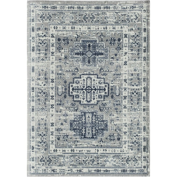 Rugs America Gallagher GL55E French Vanilla Sundara Vintage Transitional Brown Area Rug, 2'6"x8'