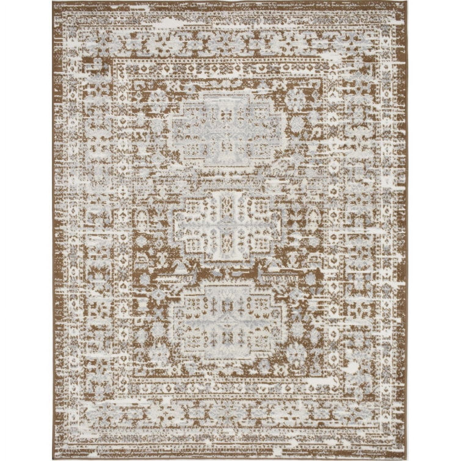 Misty Harbor 5' x 7' Gray Ocean-Themed Transitional Area Rug
