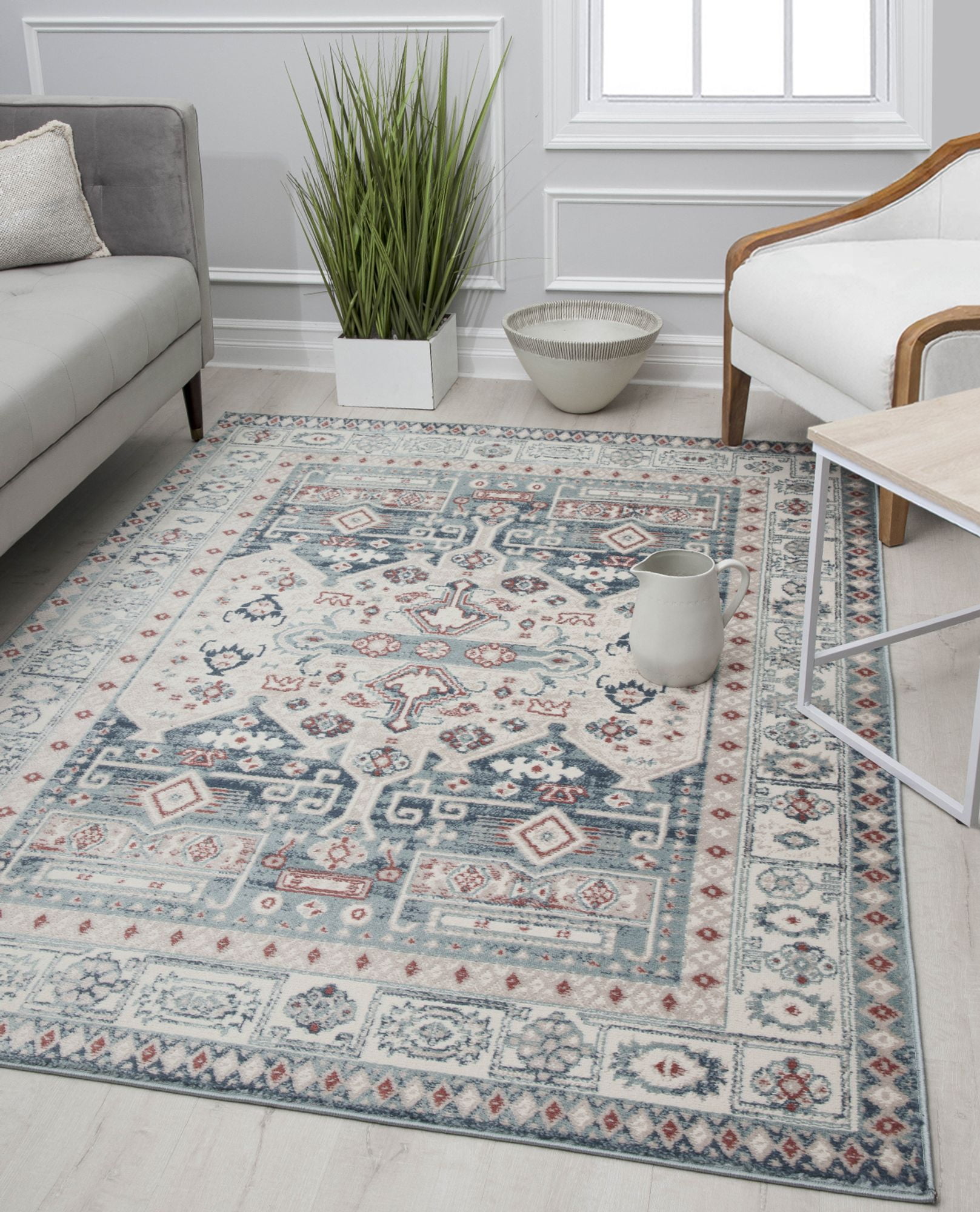 Rugs America Gallagher GL60B Cypress Koti Vintage Transitional Area Rug, 5'3"x7'