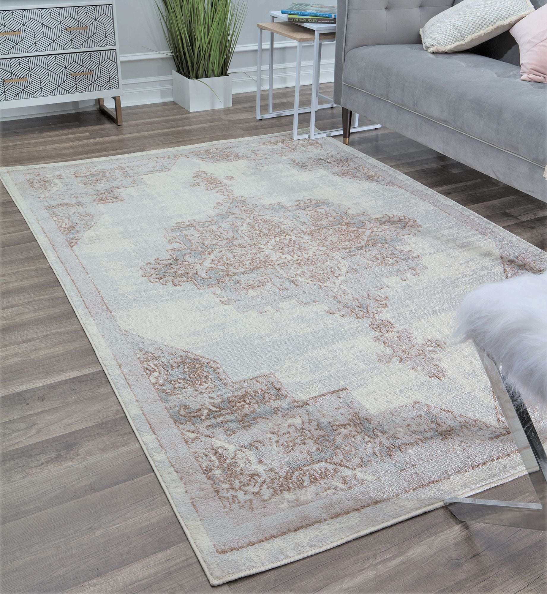 Rugs America Gallagher Vintage Area Rug, 10' x 8', Stain-Resistant