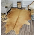 thumbnail image 1 of Rugs America Hand Curated Cowhide Collection Natural Solid Beige 24 HC24 Contemporary Animal Area Rug 6'x8', 1 of 8