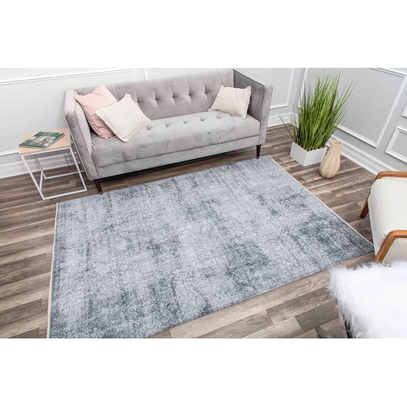 Rugs America Isle IG20A Wicked Chill Transitional Vintage Gray Area Rug, 5'3" x 7'0"
