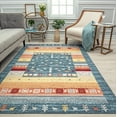 thumbnail image 1 of Rugs America Jaelyn JD55B Twilight Bayou Tribal Bohemian Blue Area Rug, 5'3" x 7'0", 1 of 8