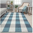 thumbnail image 1 of Rugs America Jaelyn JD65A Bedford Check Modern Contemporary Blue Area Rug, 2'6" x 4', 1 of 8