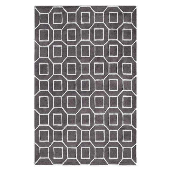 Rugs America Jourdan Collection Tiles Brown 6215B Contemporary Geometric Area Rug 5' x 8'