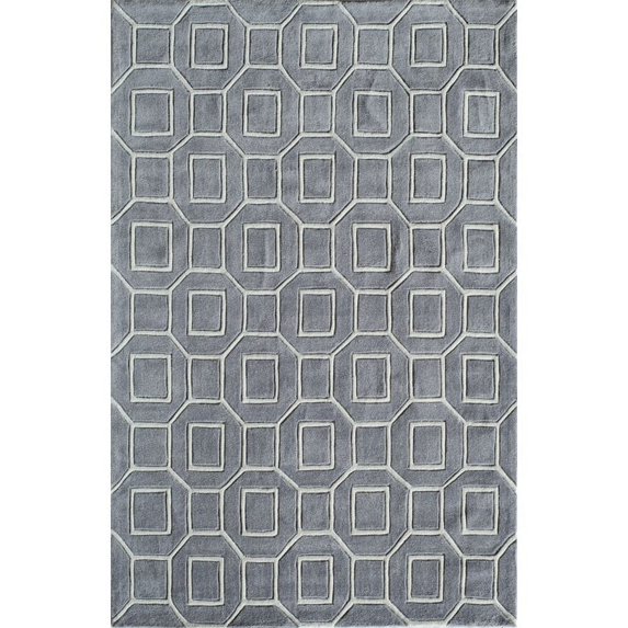 Wildon Home Ally Hand-Tufted Gray Area Rug