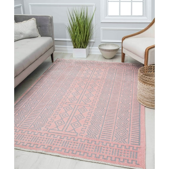Rugs America Kai KI30A Faintly Folk Transitional Vintage Red Area Rug, 2'6" x 8'