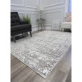 thumbnail image 1 of Rugs America Laurel WW10B Royal Silk Geometric Vintage White Area Rug, 2'2"x8', 1 of 6