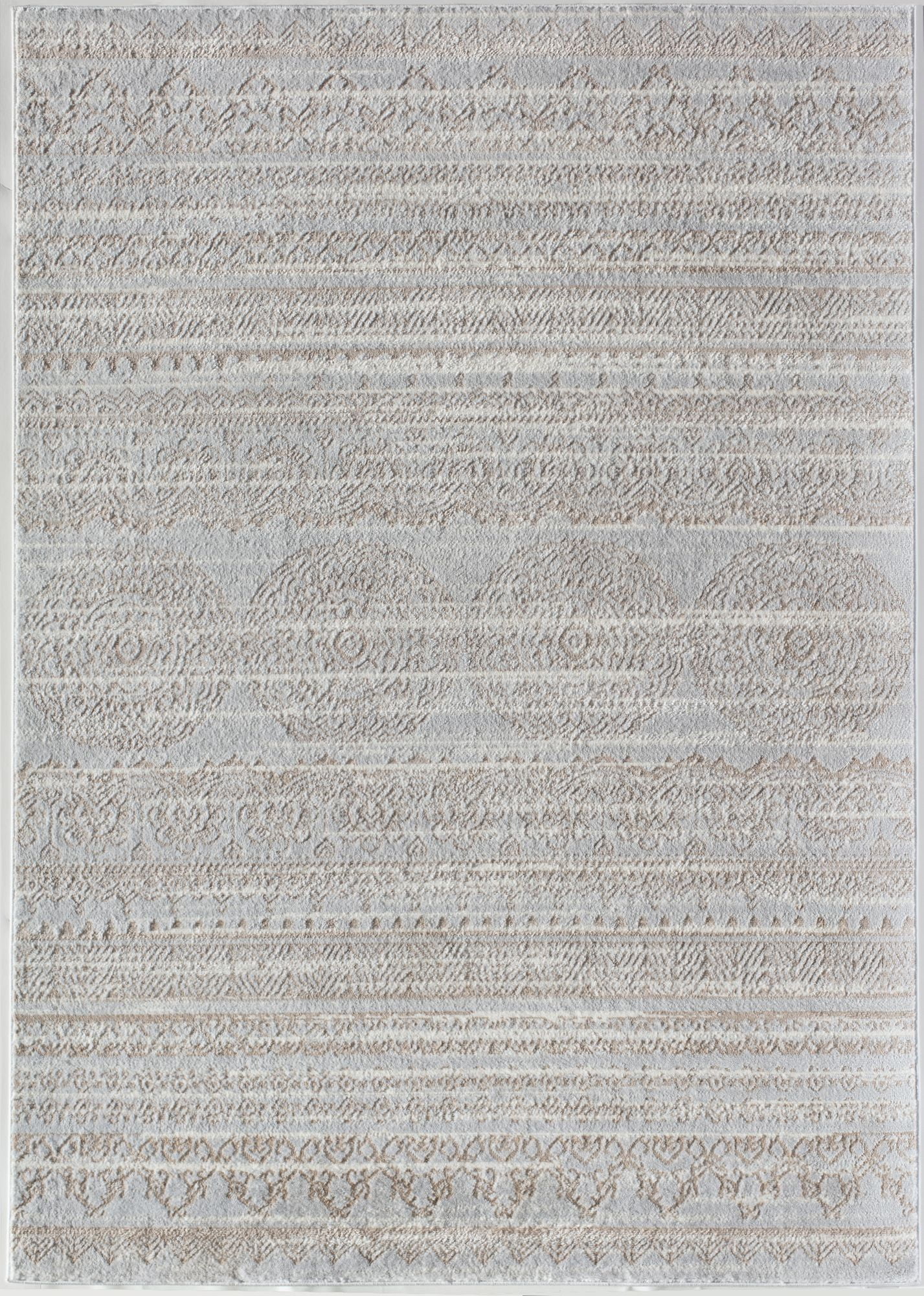 Rugs America Lennox LX10A Misty Blue Oriental Transitional Cream Area Rug, 9'x12'