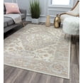 thumbnail image 1 of Rugs America Leopold LX30A WhiteWash Oriental Transitional Cream Area Rug, 7' x 9', 1 of 10