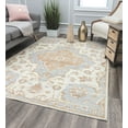 thumbnail image 1 of Rugs America Leopold LX40A Soft Sky Oriental Transitional Cream Area Rug, 7' x 9', 1 of 10