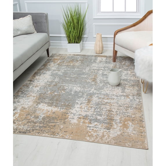 Rugs America Ludlow MD15B Briarcliff Beige Transitional Vintage Tan Area Rug, 2'6" x 8'
