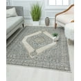 thumbnail image 1 of Rugs America Ludlow MD35A Ivory Windsor Transitional Vintage Grey Area Rug, 2'6" x 8', 1 of 6