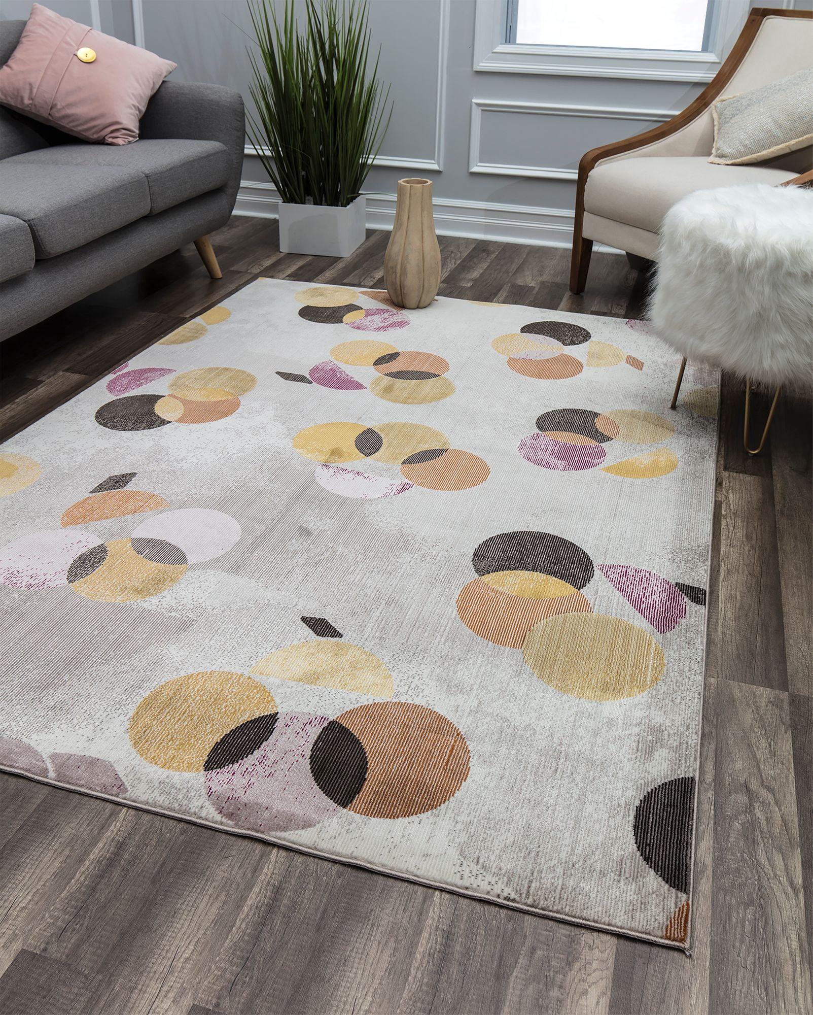 Rugs America Lush CE65A Goldhint Area Rug, 5'x7'