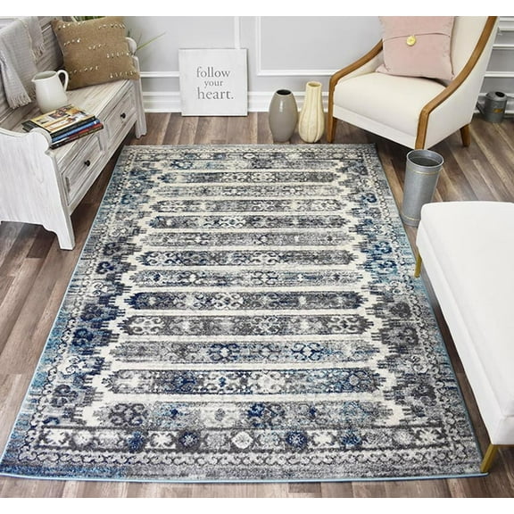 Rugs America Marrakesh Collection Cobblestone MK50B Vintage Transitional Area Rug 8' x 10'