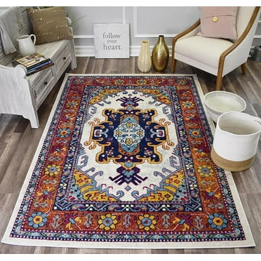 Rugs America Marrakesh Collection Juno MK10A Vintage Transitional Area Rug 2'2"x4'0"