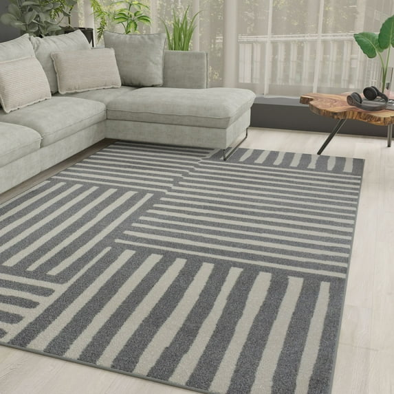 Rugs America Matthieu MT90 Contemporary Geometric 2'6" x 8' Area Rug
