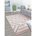 thumbnail image 1 of Rugs America Mika MO10A Strawberry Milk Geometric Contemporary Pink Area Rug, 2'6"x8', 1 of 7