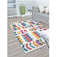 thumbnail image 1 of Rugs America Mika MO50B Ginger Lemon Geometric Contemporary Multi Area Rug, 8'x10', 1 of 7